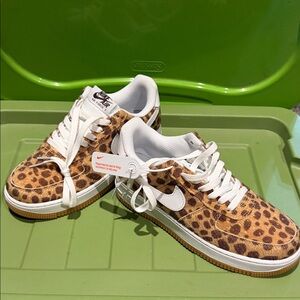Nike Kids Brown Leopard Sneakers